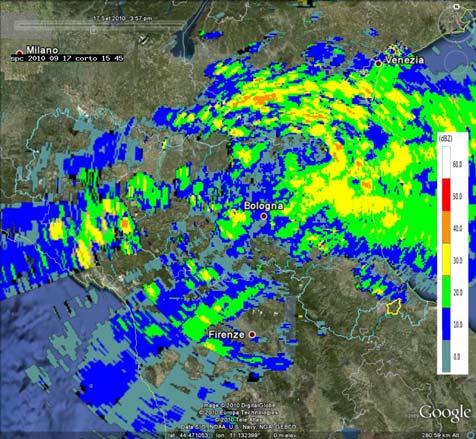 fascia di precipitazione proveniente da sud