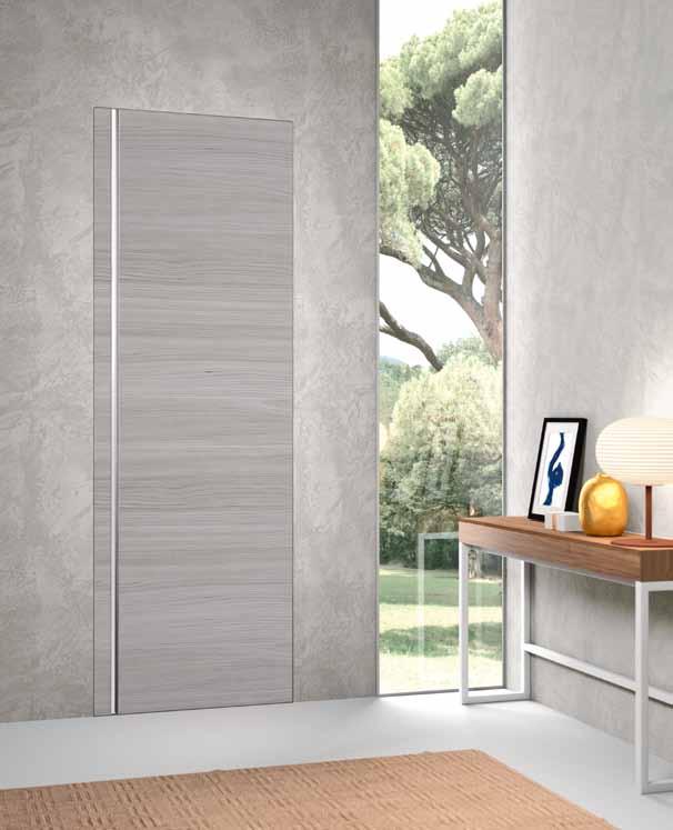 Wall - Nuvola 02- Aluminium recessed handle - 80x240 cm TL 01 - Filo Parete - Olmo Cenere - Maniglia