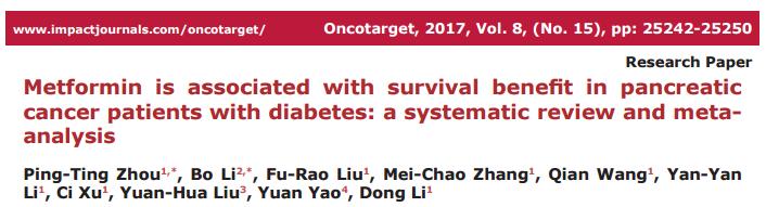 ma non solo! We found that there was a relative survival benefit associated with metformin treatment compared with non-metformin treatment in both overall survival (OS) ([HR] 0.