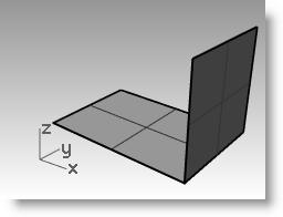 3 Dal menu Superfici, cliccare su Piano e quindi su Vertice, Vertice. 4 Per il Primo vertice del piano, selezionare un punto.