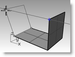 Per creare un piano verticale: 1 Dal menu Superfici, cliccare su Piano e quindi su Verticale.