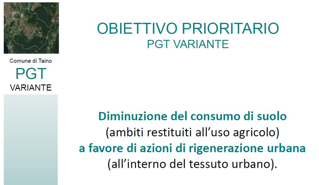 Vengono proposti gli obiettivi programmatici del nuovo P.