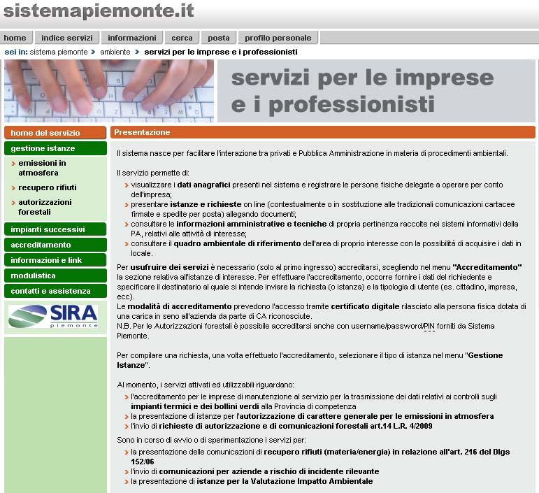 2. AUTENTICAZIONE Il servizio PRIMPA è raggiungibile seguendo il seguente persorso: da http://www.sistemapiemonte.