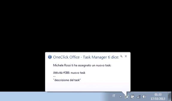 9 Step Completare un task assegnato da un collega L'assegnatario del task riceverà subito una notifica di assegnazione del nuovo lavoro.