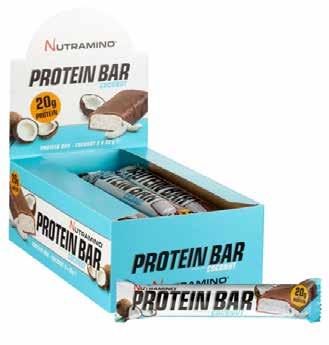 Protein Bar Crispy - cocco Deliziosa barretta con vero cocco grattugiato e cioccolato al latte, dal gusto irresistibile, con ben 20g di proteine. Ogni confezione contiene 2 barrette da 33g.