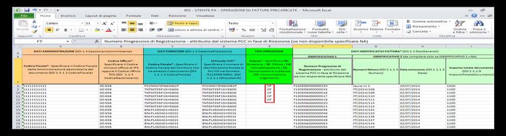 Figura 146 È possibile ora valorizzare i campi della