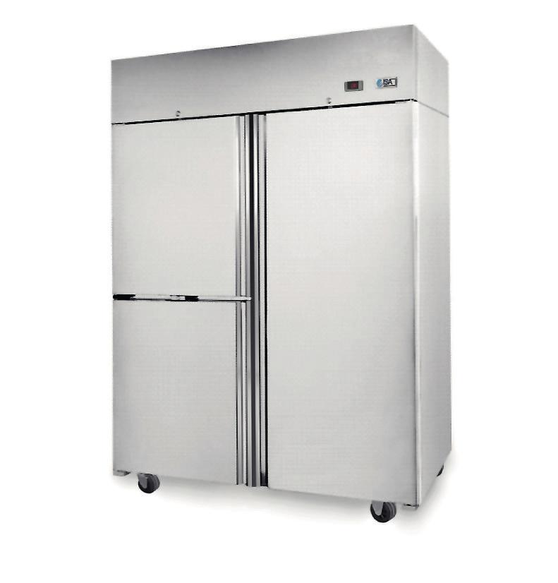 GE evo Laboratory upright cabinets with positive temperature () or low temperature (). Complete of ventilated refrigeration system with finned evaporator, anticorrosion treatment and upper fans.