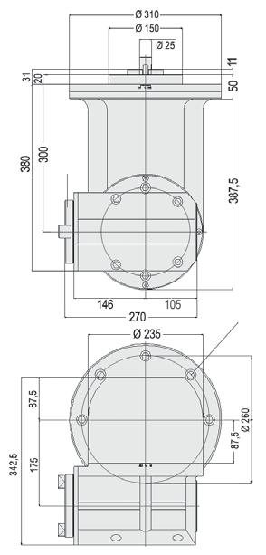 TESTE ANGOLARI A 0 E REGOLABILI DA 0 A 0 RIGHT AND 0 TO 0 ADJUSTABLE ANGLE HEADS τ = 1:1 RPM max = 3000 Nm max = 220 Peso Weight = kg 121 uguale same SOLO PER MACCHINE A FLANGIATURA MANUALE ONLY FOR