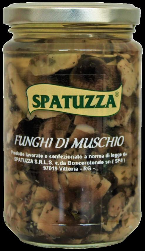 CULTIVATED MUSHROOMS Mushrooms (Agaricus bisporus), sunflower seeds oil, natural flavourings, garlic, white wine vinegar, capers, salt, FUNGHI DI