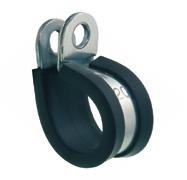Cli Le fascette denominate P-Cli sono fabbricate a artire da un nastro di acciaio con un inserto di gomma nero (EPDM).
