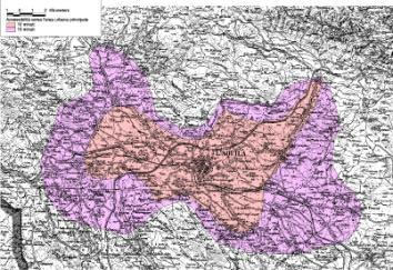 LE ANALISI DI TENDENZIALE: L INDICE DI SPRAWL La stessa area urbana con i rapporti di accessibilità veicolare.