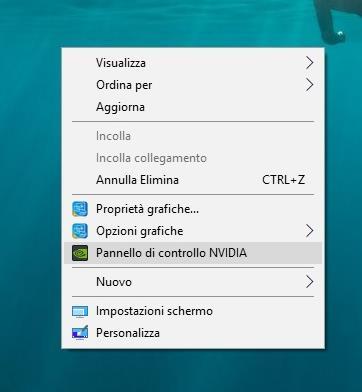 desktop e col tasto destro nel mouse cliccate su «Pannello