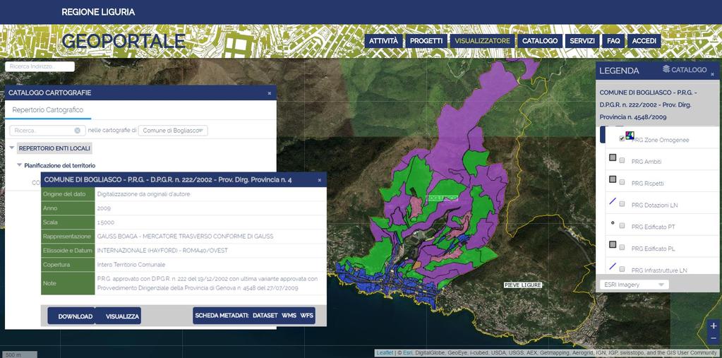 Attività: Geoportale: Il nuovo visualizzatore: integrati i servizi