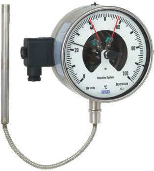 Temperatura Termometro a gas con contatti elettrici Versione in acciaio inox Modello TGS73 Scheda tecnica WIKA TV 27.