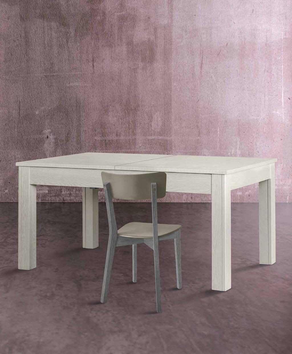 STRUTTURA LEGNO/METALLO CUSTODIA PER ALLUNGHI EXTENSIONS CASE COVIL LAMINATO COVIL TAVOLO / TABLE TAVOLO COVIL ALLUNGABILE. STRUTTURA E GAMBE 9,5X9,5 LEGNO TINTE A COLORE FENIX PIANO SP.