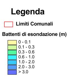 ricade in una zona con battenti di esondazione inferiori a 60 cm.