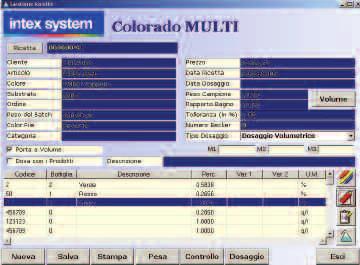 Il software, di facile utilizzo, permette la gestione completa di tutte le fasi operative.qualsiasi persona del laboratorio è in grado di gestire COLORADO MULTI.