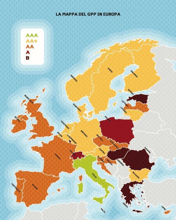 Il GPP in Europa L Italia è il primo Paese europeo ad aver imposto il GPP, con il nuovo Codice Appalti (Dlgs 50/2016).