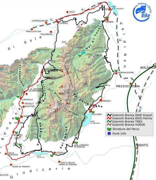 4.33 Dolomiti di Brenta Bike Itinerario Family: 136 Km
