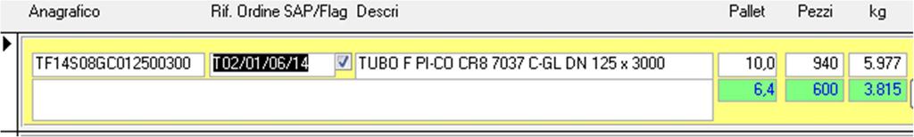 Verifica dello stato di avanzamento della produzione o Nella sezione della maschera dedicata ad ogni singolo prodotto, sotto i valori di produzione