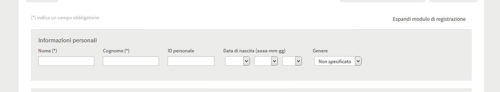 Continua dalla pagina precedente Pazienti Come creare un profilo paziente nella scheda paziente: Cliccare su Nuovo paziente. 1 I campi obbligatori sono quelli relativi a nome e cognome.