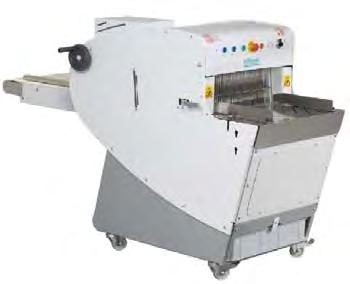 MI52 Taglierina industriale per pane Industrial bread slicer 520mm automatica 520 mm Altezza di taglio 47 165 mm / regolazione elettrica posteriore, piano carico 1500 mm Velocità tappeto pane