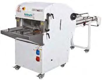 MR52 Taglierina industriale per pane Industrial bread slicer 520mm automatica 520 mm Altezza di taglio 25 180 mm / regolazione elettrica posteriore / piano carico 2000 mm circa Velocità tappeto pane