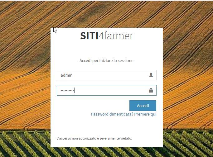 4. PASSAGGI OPERATIVI Di seguito riportiamo l iter operativo definito per poter estrarre i report disponibili nella funzione STAMPE di SITI4farmer. 4.1. Effettuare il login al portale 1.