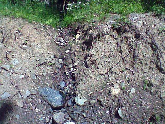 Il basamento roccioso ultrafemico, affiorante lungo lo spaccato stradale nel tornante immediatamente a monte di S02M, è caratterizzato da lherzoliti localmente con caratteri tessiturali e strutturali