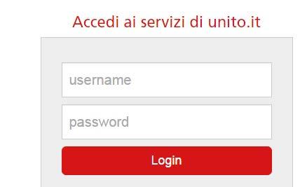 Dal portale di UNITO devi accedere