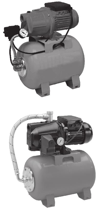 WATERPRESS I gruppi di pressione WATERPRESS sono realizzati con pompe centrifughe autoadescanti della serie JET.