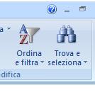OPERAZIONI SU CELLE DI LAVORO TROVA Per trovare dati specifici in un foglio di lavoro è necessario ricorrere al comando Trova e seleziona.