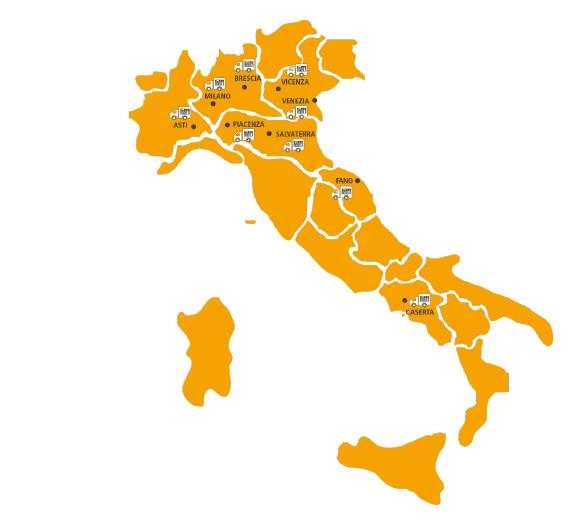 Un servizio post vendita capillare in tutta Italia Servizio