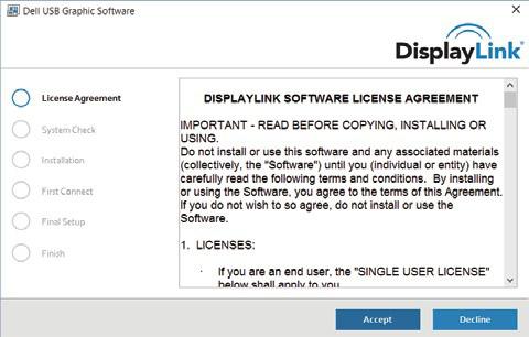 Impostazione Windows 7/8/8.1/10 Nota: Non collegare l'adattatore al PC prima di installare i driver. 1. Scaricare il driver software da http://www.dell.