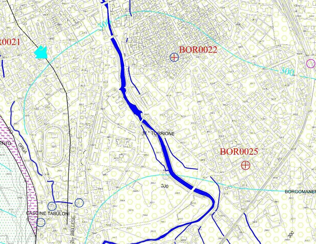 Scala 1: 10.000 Figura 4 Stralcio della Carta Geoidrologica del PRGC di Borgomanero 4.