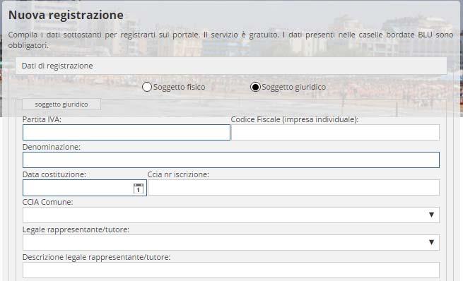 giuridica) per generare le credenziali di accesso e per creare, all interno del sistema,