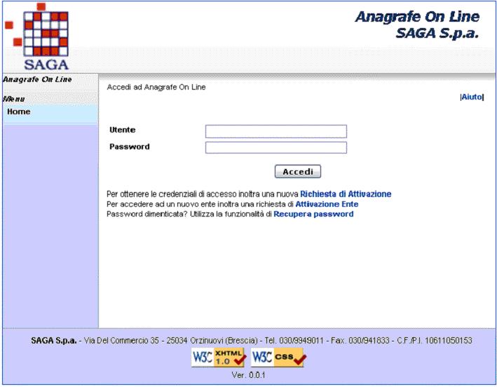Login Dopo aver digitato l url del sito che ospita il servizio AOL appare la maschera che chiede di digitare la propri login e password. Digitare utente e password per accedere al servizio AOL.
