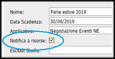 Per rendere visibile il messaggio anche ai dipendenti basterà abilitare