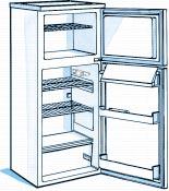 COME FAR FUNZIONARE IL COMPARTO FRIGORIFERO Quest apparecchio è un frigorifero con comparto congelatore a < stelle. Lo sbrinamento del comparto frigorifero è completamente automatico.