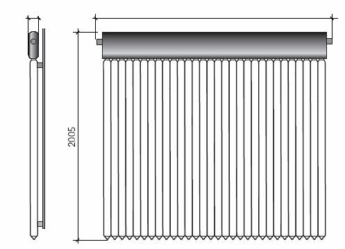 di entrata TSV-2 30: 3,229m 2 Superficie di assorbimento TSV-2 20: 2,010m 2 Superficie di assorbimento TSV-2 30: 3,021m 2 Capienza acqua collettore TSV-2 20: 1,2l Capienza acqua