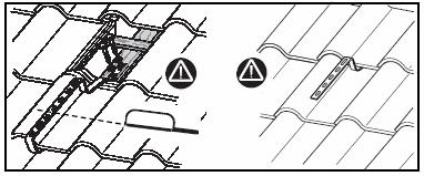 3 INSTALLAZIONE DEI SUPPORTI Sistemare il supporto 1 sulla trave C, poggiando sulla tegola Ta Tracciare sull asse 2 fori (1 alto ed 1 basso) Realizzare entrambi i fori ø 6mm Avvitare il vite