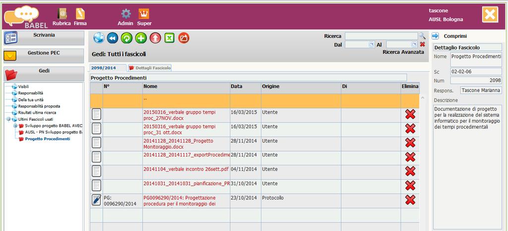 fascicoli digitali - contiene documenti