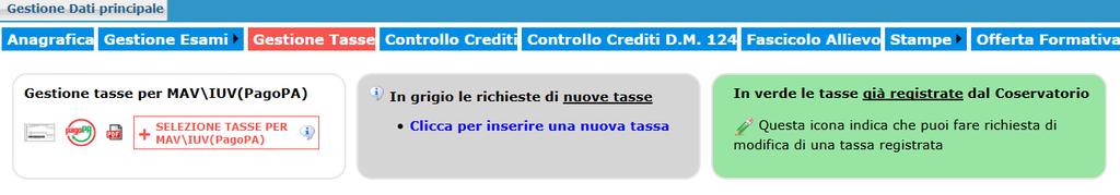 Selezionare ora la scheda Gestione Tasse Nella scheda Gestione Tasse, cliccare la