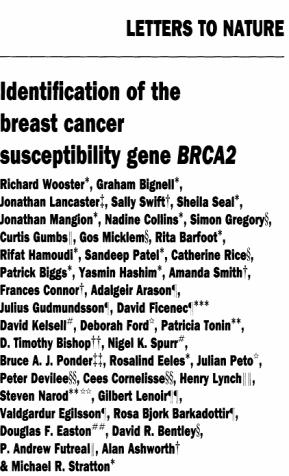 BRCA 1-BRCA2:LA STRUTTURA Science, vol.