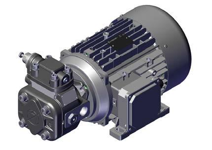 Gruppi Motore-Pompa Integrati Tipo Principali Caratteristiche: Accoppiamento diretto tra motore e pompa Rotazione : Destro (vista lato albero) Forma costruttiva motore Elettrico : B3-B14 speciale(iec