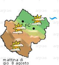 bollettino meteo per la provincia di Forlì-Cesena weather forecast for the Forlì-Cesena province costa coast Temp MAX 29 C 28 C 25 C 0-5mm Vento Wind 61km/h 45km/h 56km/h costa coast Temp.