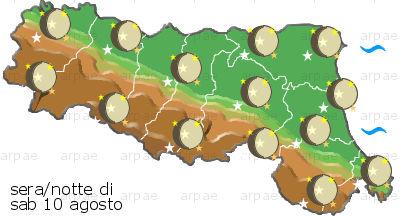 bollettino meteo regionale regional weather forecast Stato del tempo: condizioni di tempo stabile, con cielo sereno o poco nuvoloso.