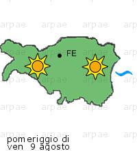 bollettino meteo per la provincia di Ferrara weather forecast for the Ferrara province costa coast Temp MAX 30 C 28 C Pioggia Rain 0-5mm 0-5mm Vento Wind 64km/h 65km/h costa coast Temp.
