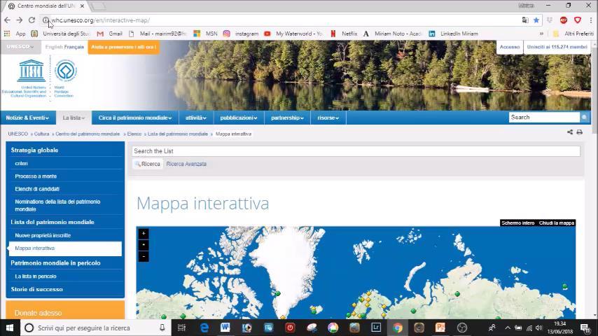 Mappatura interattiva UNESCO