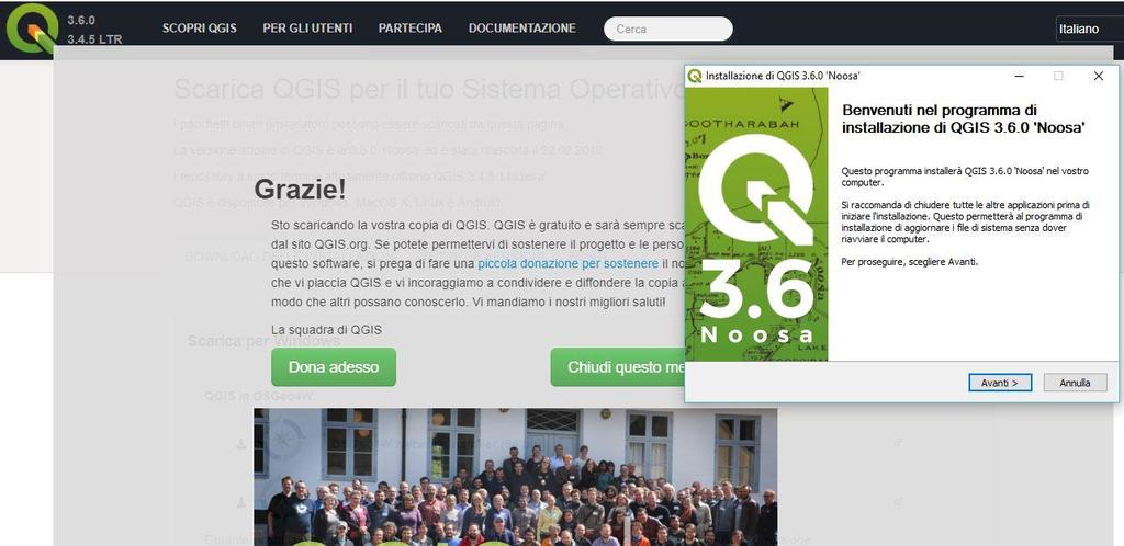 uantum GIS installazione Sul Desktop cliccare due volte sul File esecutivo QGIS OSGEO4 2.